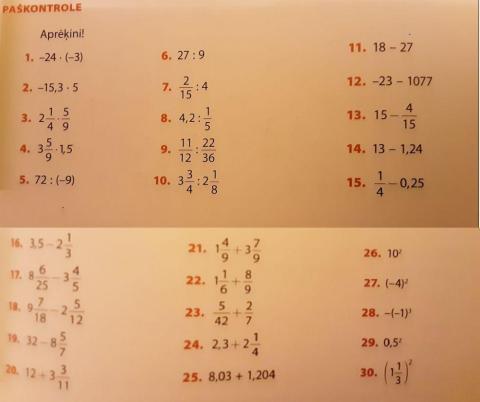 6.grade arithmetics