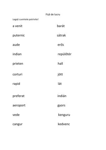 Exerciții de cuvinte