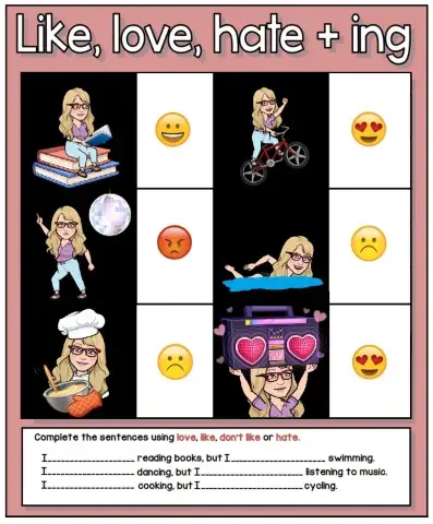 Likes and Dislikes (primera persona)