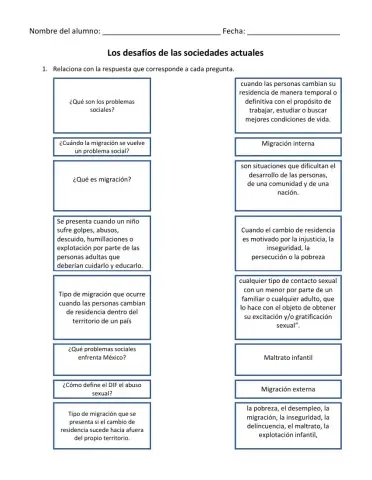 Los desafios de las sociedades actuales