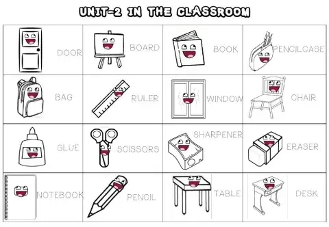 Classroom Objects Listening
