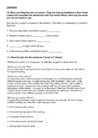 Present Simple and continuous