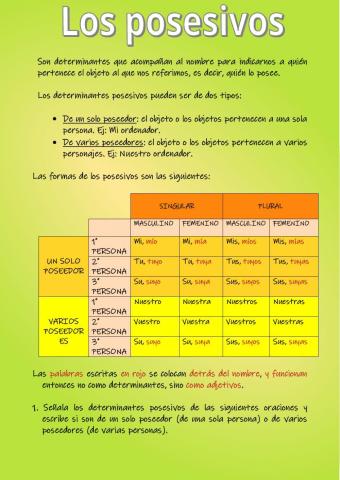 Los posesivos