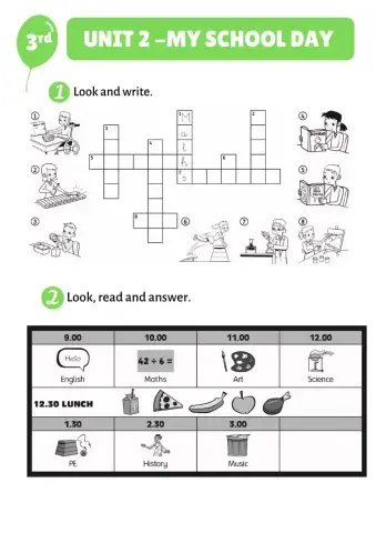 Unit 2. My school day