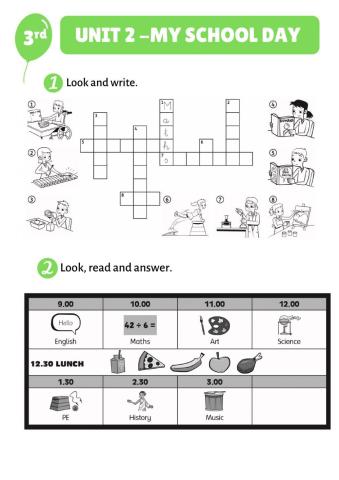 Unit 2. My school day