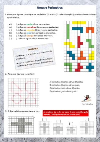 Área e Perímetro na malha quadriculada