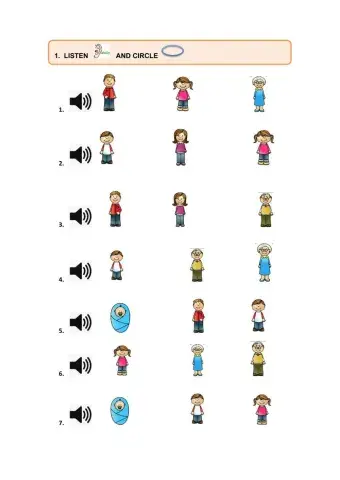 Listen and select family members