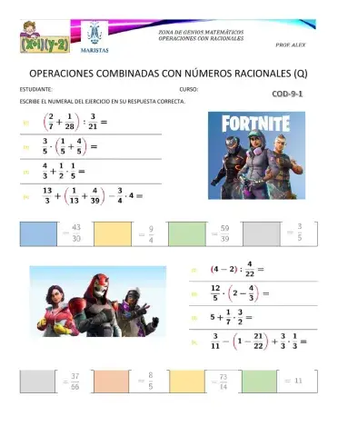 Operaciones combinadas con q