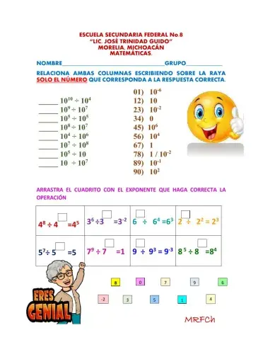 Cociente de exponentes de igual base