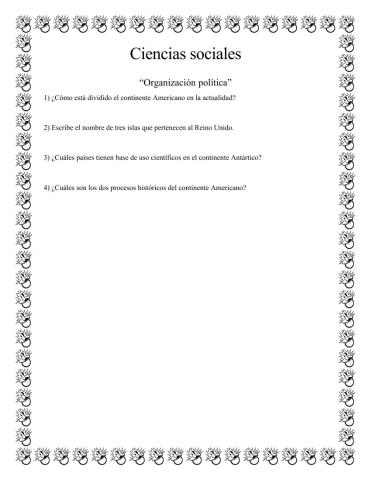 Organización política de América