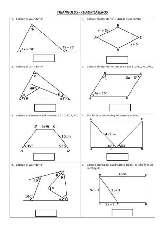 Triángulos - cuadriláteros
