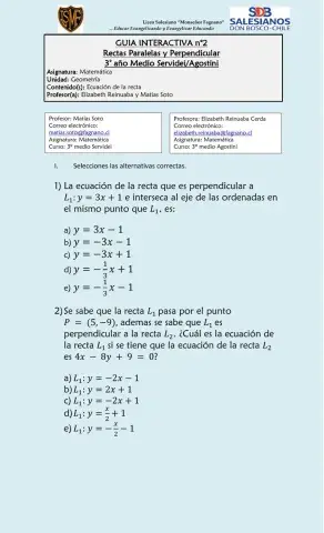 Rectas paralelas y perpendicular