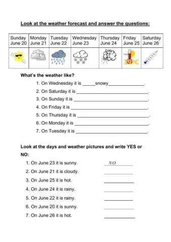 Weather forecast - reading