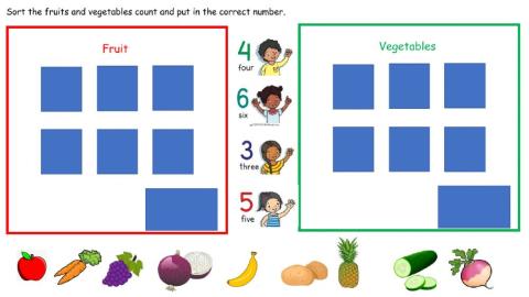 Sorting fruits and vegetables