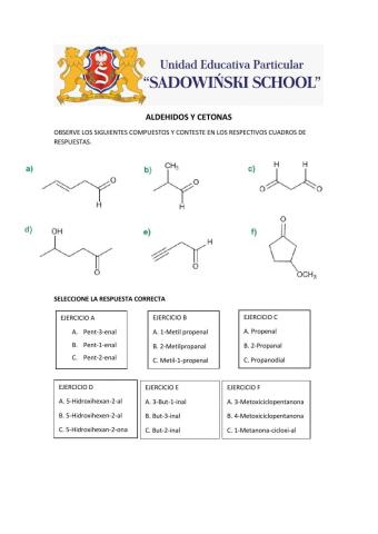 Cetonas y aldehidos