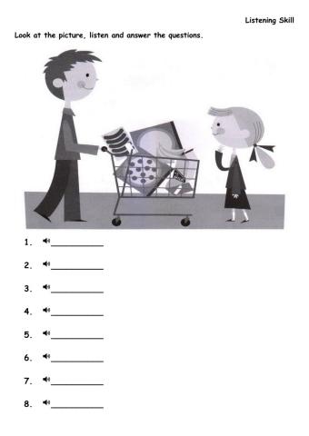 WB p49-Look at the picture, listen and answer the questions