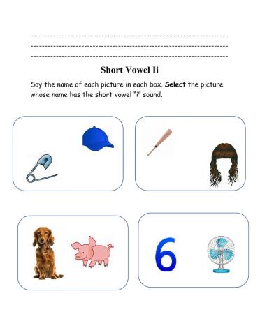 Short Vowel Ii