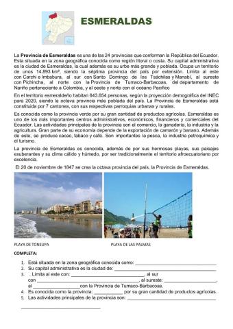 Provincia de Manabí y Esmeraldas