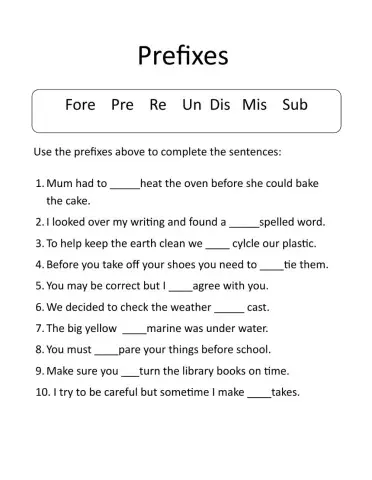 Using English Prefixes