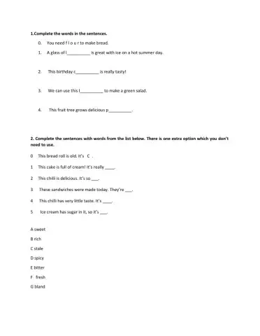 English Class B1 Unit 3 test drugi