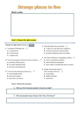 Strange places to live