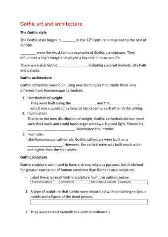 Gothic art and architecture