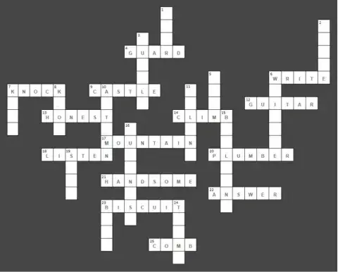 silent letter crossword student A