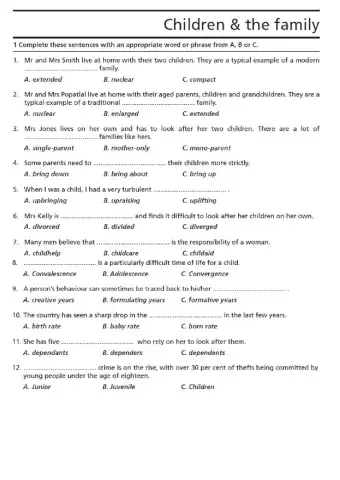 Relationships and family