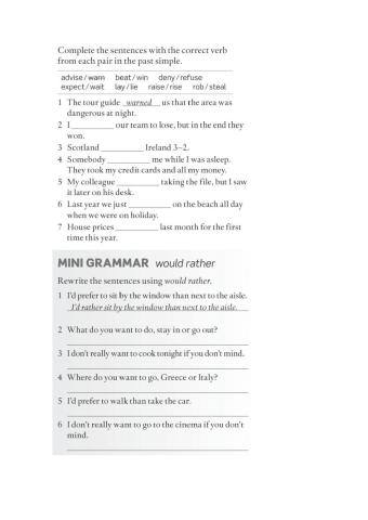 Verbs often confused