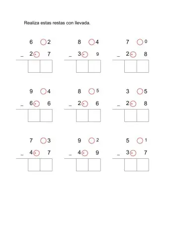 Restas con llevada 2