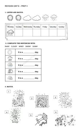 Prep ii - revision unit 8