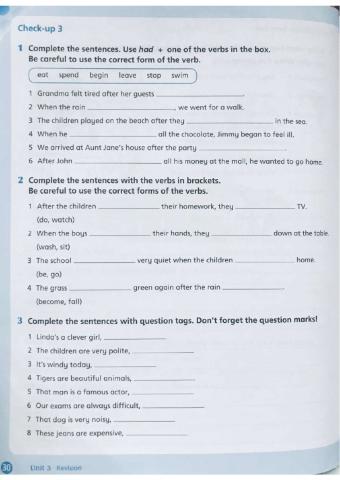 Unit 3, Check-up 3