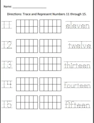 Counting and Learning 11-15