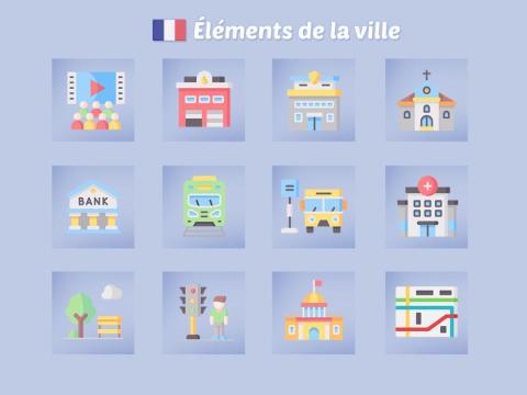 Revisión de los lugares de la ciudad en francés