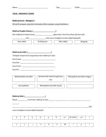 Indahnya Tajwid Part 3