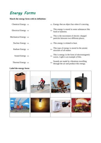 Energy forms