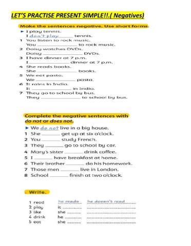 Let's practise present simple!!