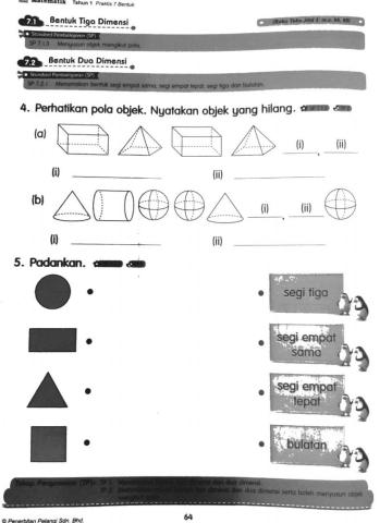 Bentuk Tiga Dimensi-Dua Dimensi