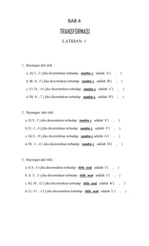 TRANSFORMASI Latihan 1