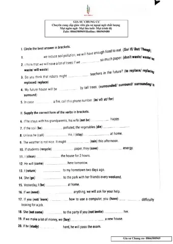 Lớp 6 - Bài kiểm tra 15' Unit 10,11,12