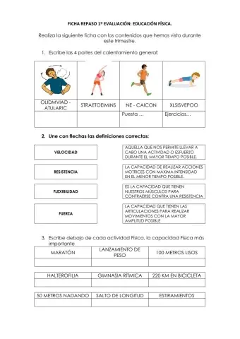 Repaso cf y atletismo