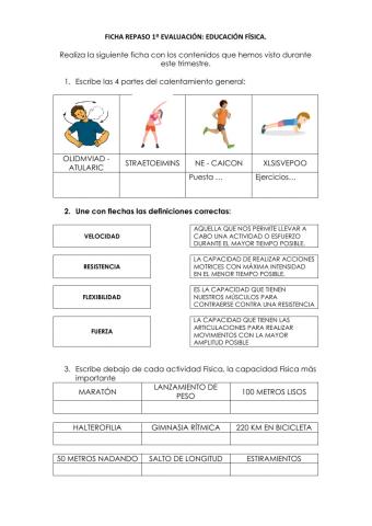 Repaso cf y atletismo