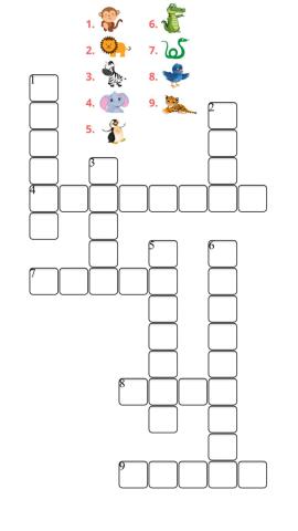 Animal crossword