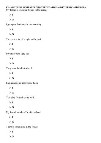 Negative and Interrogative