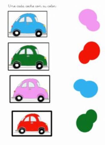 Unir cada carro con su color