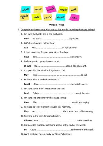 Modal verbs