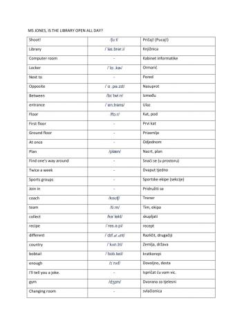 Lesson 3 - vocabulary
