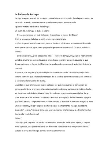 La liebre y la tortuga