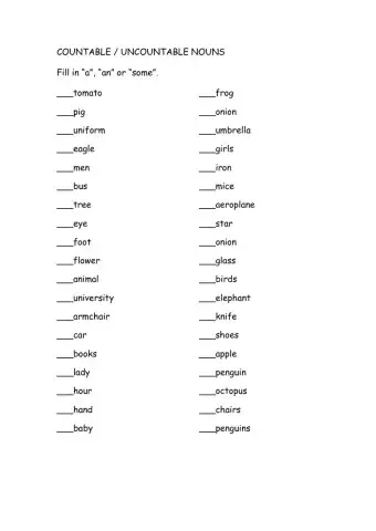 Countable- uncountable