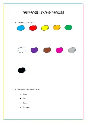 Colores, meses, números